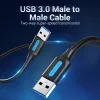 Vention CONBD cavo USB 3.0, USB-A maschio – USB-A maschio, 0,5 m, PVC, nero
