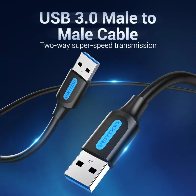 Vention CONBD cavo USB 3.0, USB-A maschio – USB-A maschio, 0,5 m, PVC, nero