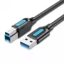Cavo Vention USB 3.0 A a B 3 m — USB 3.2 Gen 1 (5 Gbit/s), nero, connettori nichelati