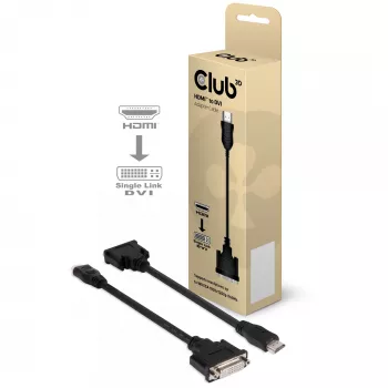 Adattatore passivo CLUB3D HDMI a DVI Single Link 0,40 m HDMI DVI