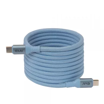 Cavo CLUB3D USB-C® Magnetic-Coil 240W PD3.1 blu 2m / 6.56ft ricarica rapida