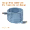 Club 3D CAC-3030 cavo USB-C Magnetic-Coil, 240 W PD3.1, bidirezionale, ricarica rapida, 2 m (6,56 ft), blu