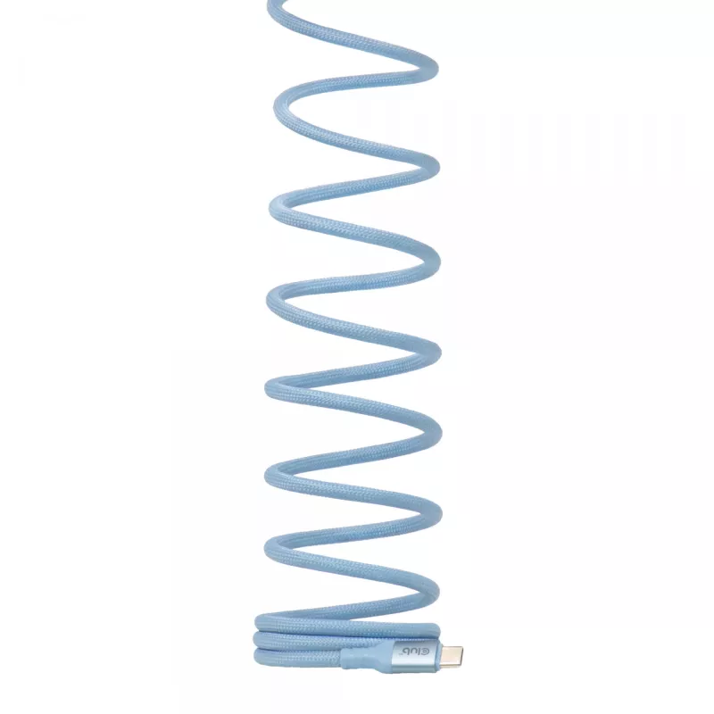 Club 3D CAC-3030 cavo USB-C Magnetic-Coil, 240 W PD3.1, bidirezionale, ricarica rapida, 2 m (6,56 ft), blu
