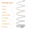 Cavo USB-C Magnetic-Coil Club 3D CAC-3032 — bianco, design a spirale magnetica per ricarica e trasferimento dati