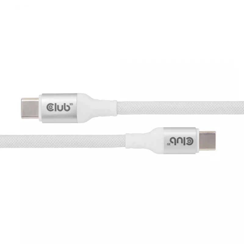 Cavo USB-C Magnetic-Coil Club 3D CAC-3032 — bianco, design a spirale magnetica per ricarica e trasferimento dati