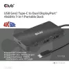 HUB CLUB3D USB Gen2 Type-C a Dual DisplayPort 4k60Hz 7-in-1