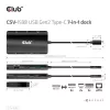 HUB CLUB3D USB Gen2 Type-C a Dual DisplayPort 4k60Hz 7-in-1