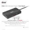 HUB CLUB3D USB Gen2 Type-C a Dual DisplayPort 4k60Hz 7-in-1