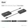 HUB CLUB3D USB Gen2 Type-C a Dual DisplayPort 4k60Hz 7-in-1