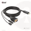 Club 3D CAC-1712 cavo da HDMI a VGA M/M con alimentazione Micro-USB e audio da 3,5 mm, 2 m (6,56 ft), 28AWG