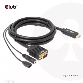 Cavo CLUB3D HDMI a VGA M/M 2m 28AWG