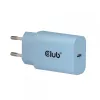 Caricabatterie CLUB3D 2 pezzi USB-C 30 Watt bianco, interno, AC, blu