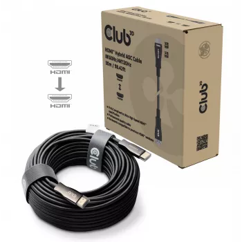 Cavo AOC ibrido CLUB3D HDMI™ 8K60Hz/4K120Hz 30m / 98,42 ft, 30 m, HDMI tipo A (standard), HDMI tipo A (standard), 48 Gbit/s, nero