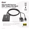 Club 3D CAC-1720 adattatore da VGA e USB Type-A a HDMI con pigtail M/F, 0,6 m (1,97 ft), 28AWG, nero