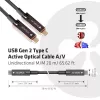 Cavo ottico attivo CLUB3D USB Gen 2 Type-C A/V unidirezionale M/M 20 m