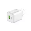 Caricabatterie da interno AC MediaRange MRMA113-2 USB-C 45W per smartphone e tablet, bianco, ingresso 100–240 V