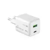 Caricabatterie da interno AC MediaRange MRMA113-2 USB-C 45W per smartphone e tablet, bianco, ingresso 100–240 V