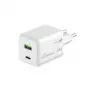 Caricabatterie da interno AC MediaRange MRMA113-2 USB-C 45W per smartphone e tablet, bianco, ingresso 100–240 V
