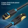 Cavo patch Vention Cat.8 SFTP 0,5 m nero RJ-45 placcatura in oro
