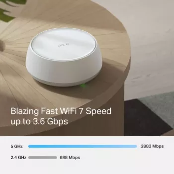 TP-Link DECO BE22(1-PACK) sistema mesh WLAN dual band (2,4 GHz / 5 GHz) Wi-Fi 7 (802.11be) bianco 2 interne