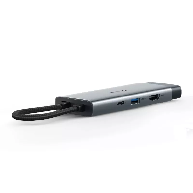 Hub USB Type-C TP-Link UH7021C — HDMI, USB 3.2 Gen1, USB 2.0, SD/microSD, 5000 Mbit/s, alluminio nero