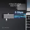 Hub USB Type-C TP-Link UH7021C — HDMI, USB 3.2 Gen1, USB 2.0, SD/microSD, 5000 Mbit/s, alluminio nero