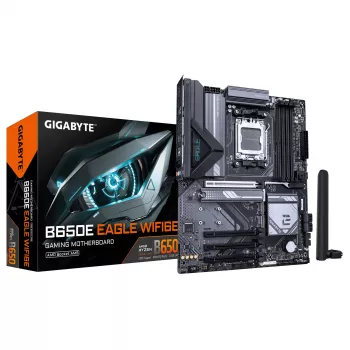 GIGABYTE B650E EAGLE WIFI6E scheda madre - CPU AMD Ryzen serie 9000, VRM 8+2+2 fasi, fino a 8200MHz DDR5 (OC), 1xPCIe 5.0 + 2xPCIe 4.0 M.2, LAN 2.5GbE, WIFI 6E, USB 3.2 Gen 2