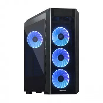 Case PC CHIEFTEC Scorpion 3 GL-03B-OP — Tower ATX/Micro-ATX/Mini-ITX, vetro temperato, 3 ventole frontali da 120 mm