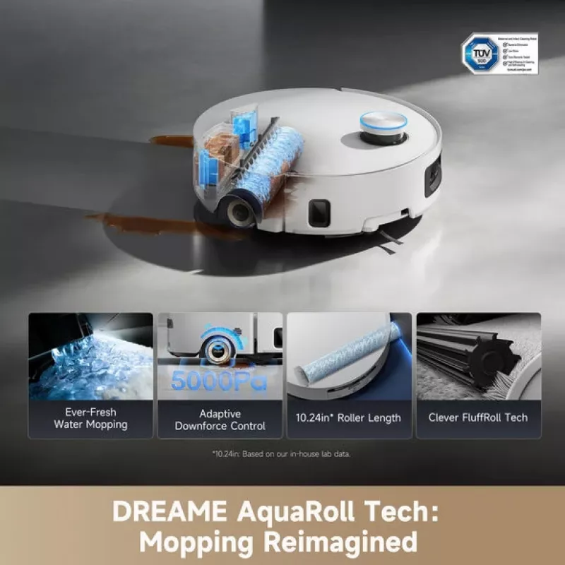 Robot aspirapolvere Dreame Aqua10 Ultra Roller Complete bianco