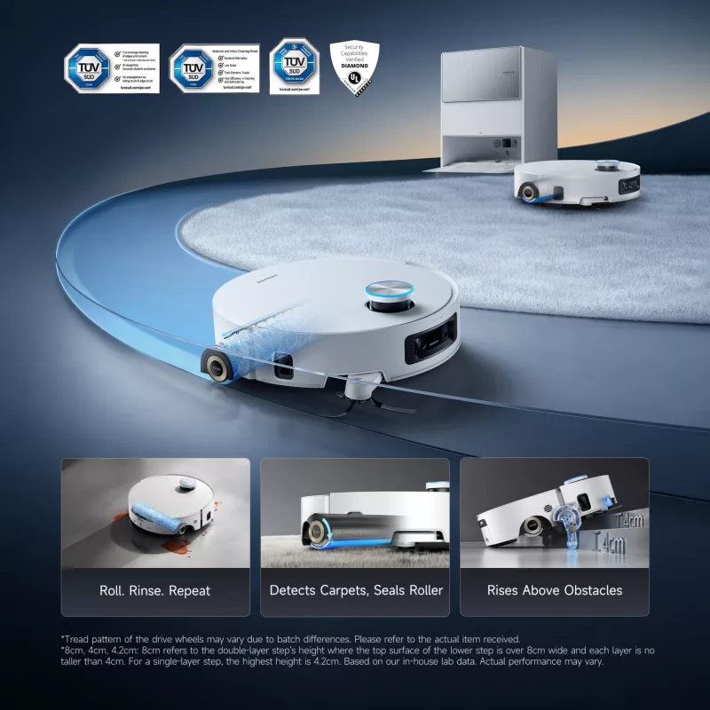 Robot aspirapolvere Dreame Aqua10 Ultra Roller Complete bianco