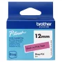 Nastro per etichette Brother BTAG-P31 nero su rosa 1,2 cm 4 m