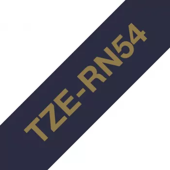 Nastro per etichette Brother TZE-RN54 oro su blu navy