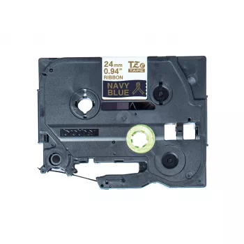 Nastro per etichette Brother TZE-RN54 oro su blu navy