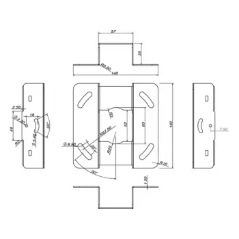 Supporto da soffitto Multibrackets M Universal Projector 200 con regolazione fine