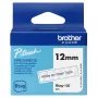 Nastro per etichette Brother BTAG-135 bianco su trasparente 1,2 cm 4 m