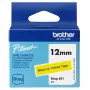 Nastro per etichette Brother BTAG-631 nero su giallo 1,2 cm 4 m