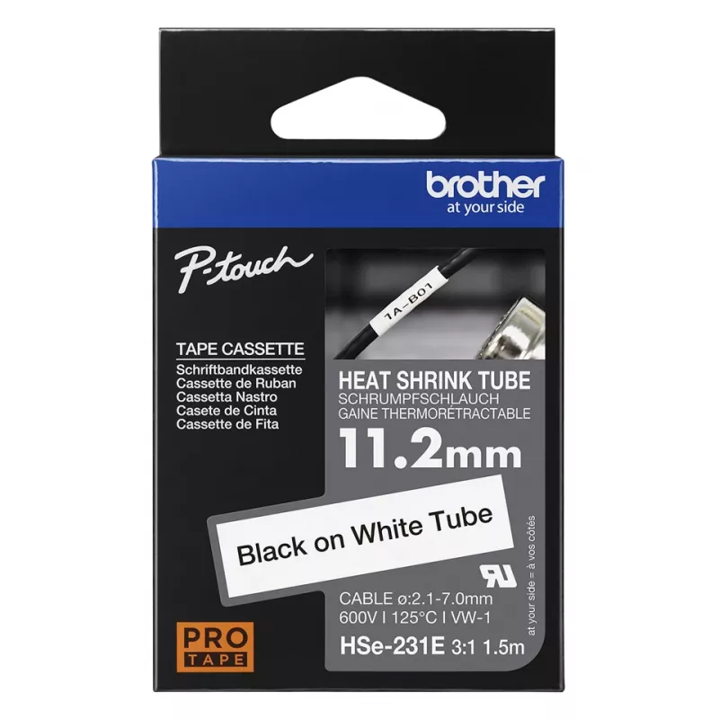Nastro per stampante Brother HSE-231E nero