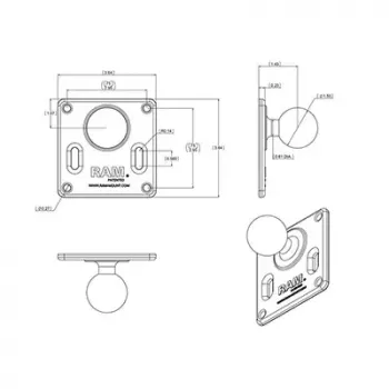 Piastra VESA con sfera RAM Mounts RAM-2461U
