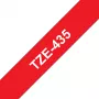 Nastro per etichettatura Brother TZE-435 bianco su rosso