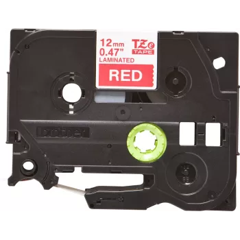 Nastro per etichettatura Brother TZE-435 bianco su rosso