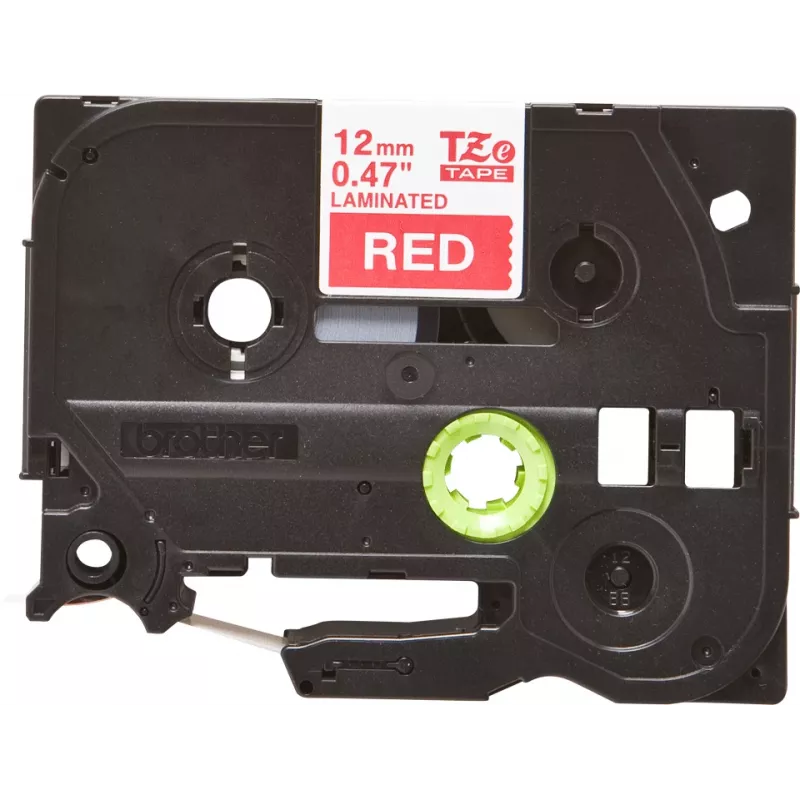 Nastro per etichettatura Brother TZE-435 bianco su rosso