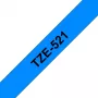 Nastro laminato Brother 9 mm, nero su blu, TZe, nero, trasferimento termico, Filippine, 5 anno/i
