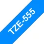 Nastro laminato Brother TZe555 24 mm bianco su blu