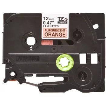 Nastro per etichette Brother TZe TZEB31 12 mm nero su arancione fluorescente