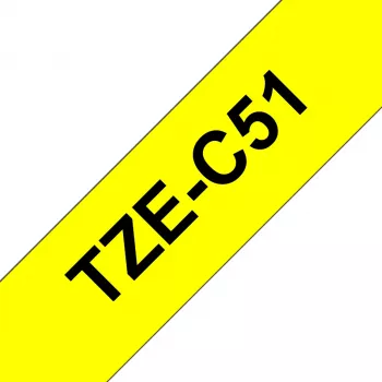 Nastro laminato Brother TZe nero su giallo fluorescente 2,4 cm 5 m