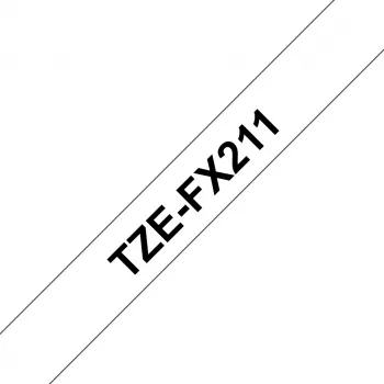 Nastro laminato Brother TZEFX211 nero su bianco 6 mm