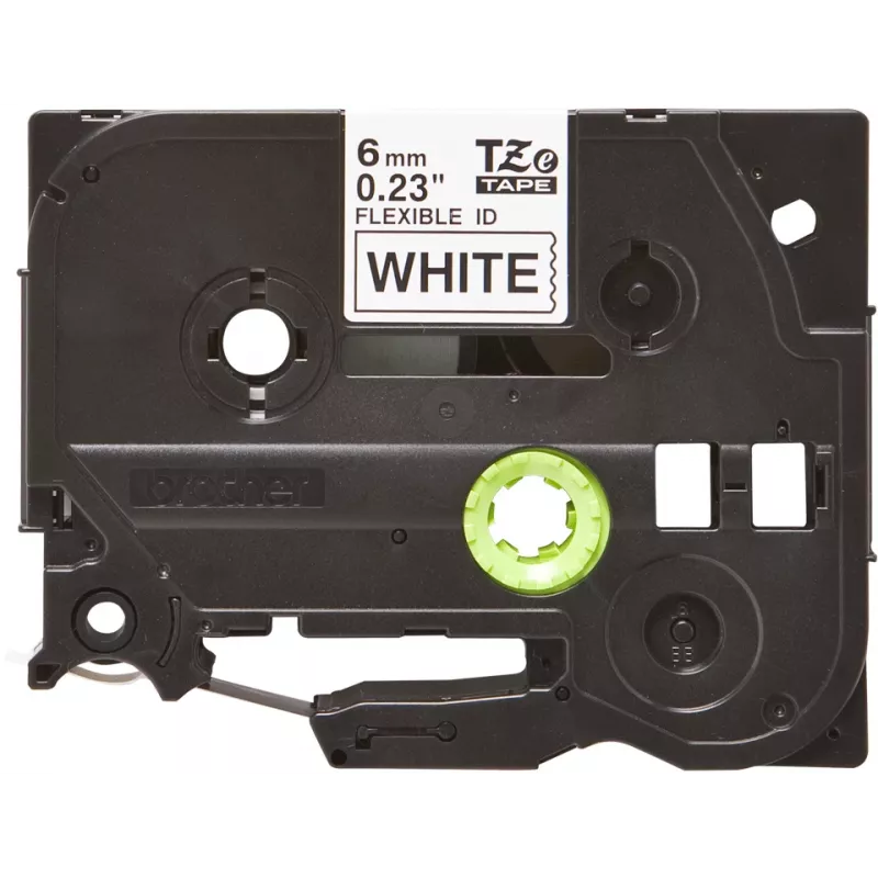 Nastro laminato Brother TZEFX211 nero su bianco 6 mm