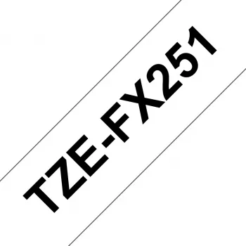 Nastro laminato Brother TZEFX251 nero su bianco 2,4 cm