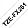 Nastro per etichettatura Brother TZE-FX261 nero su bianco