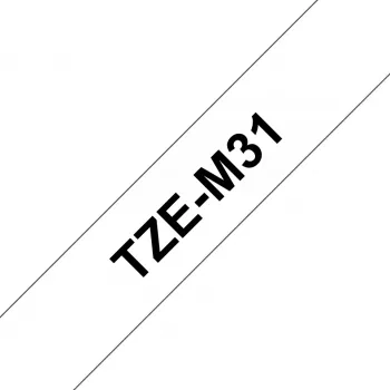 Nastro per etichettatura Brother TZE-M31 nero su trasparente